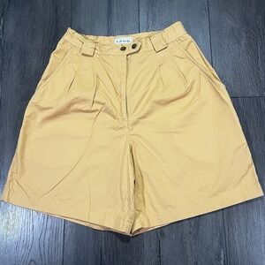 Vintage Izod Golf Shorts Womens Sz 10 Pleated  Stretch High Waisted Peach Preppy